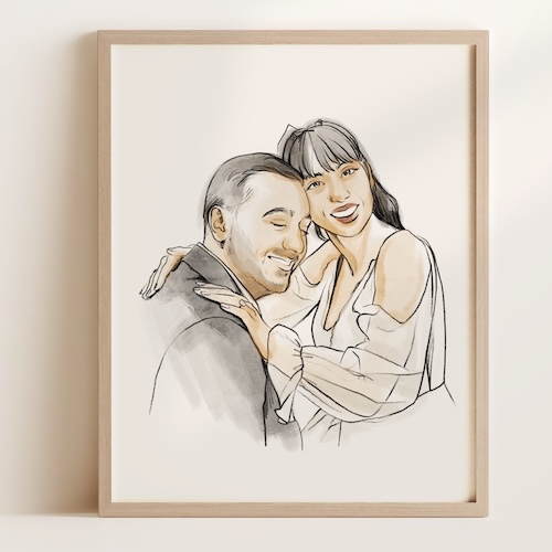 Custom Colour Portrait Drawing